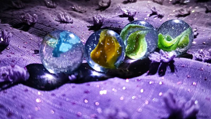 Vintage Glass Marbles - Set of 8