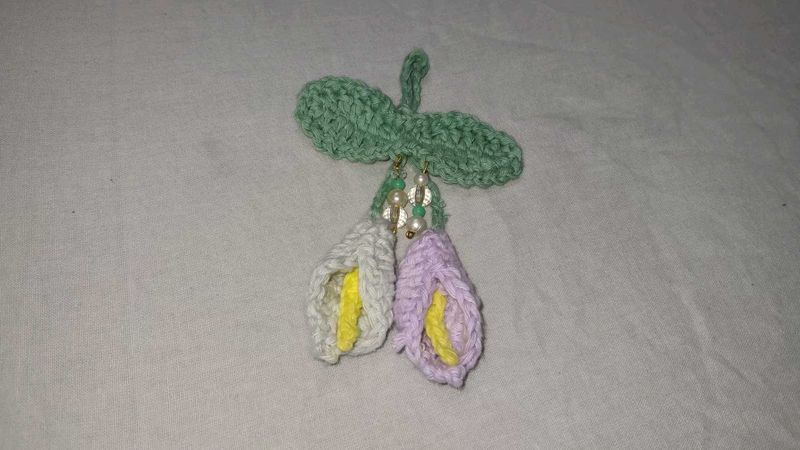 Crochet Flower Keychain