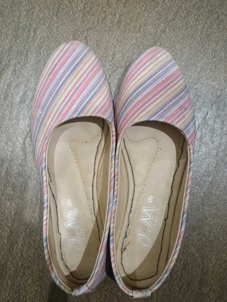 Striped Pastel Women's Flats