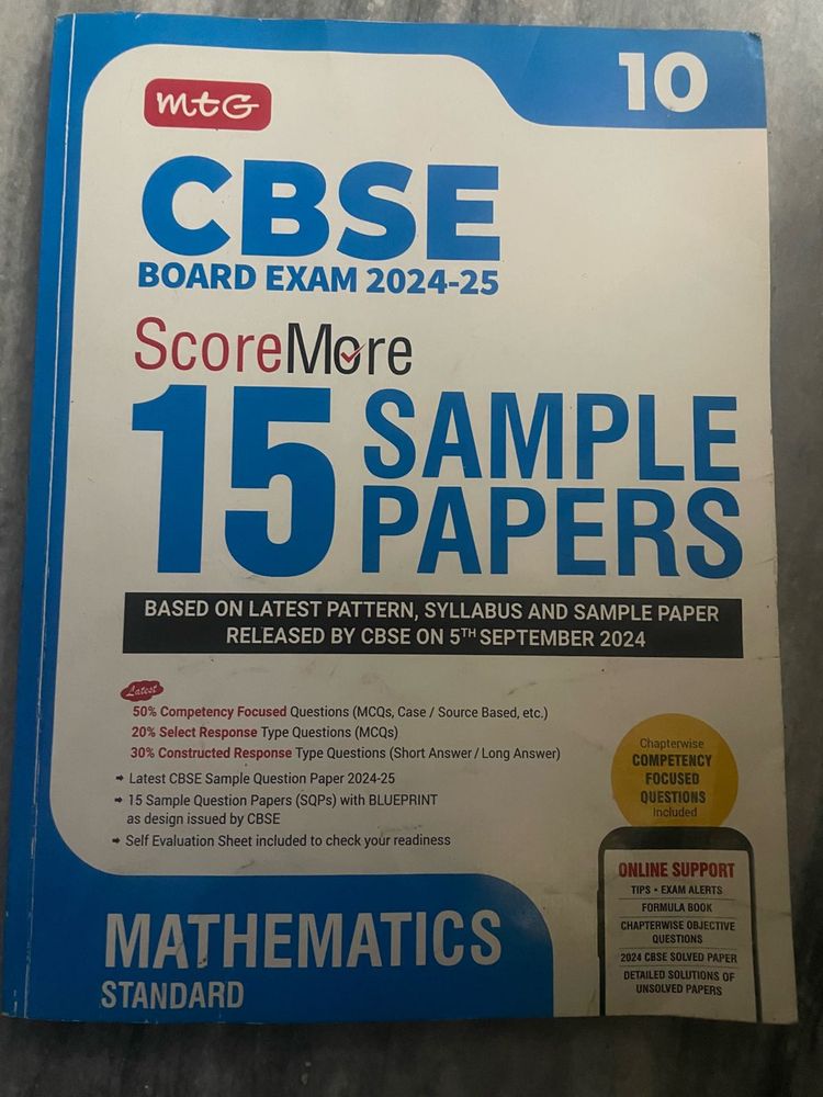 Mathematics Sample Paper class 10th (2024-25)