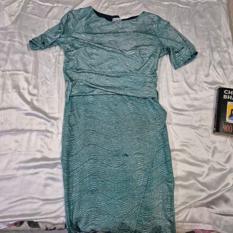 Party Wear Dress With Front Slit