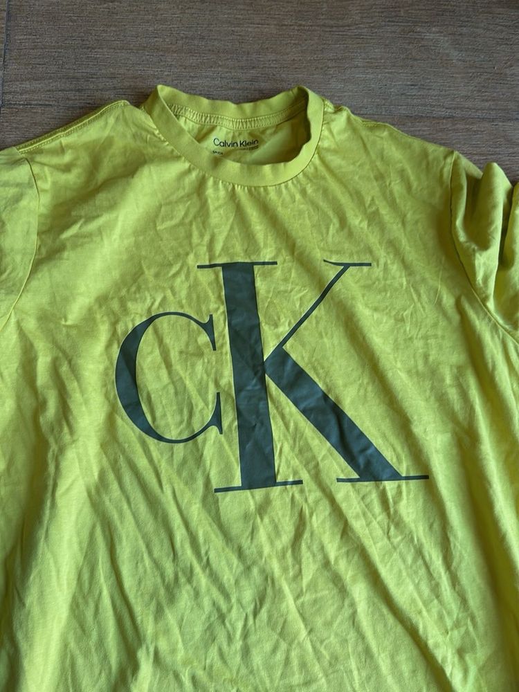 Calvin Klein Yellow Oversized T Shirt