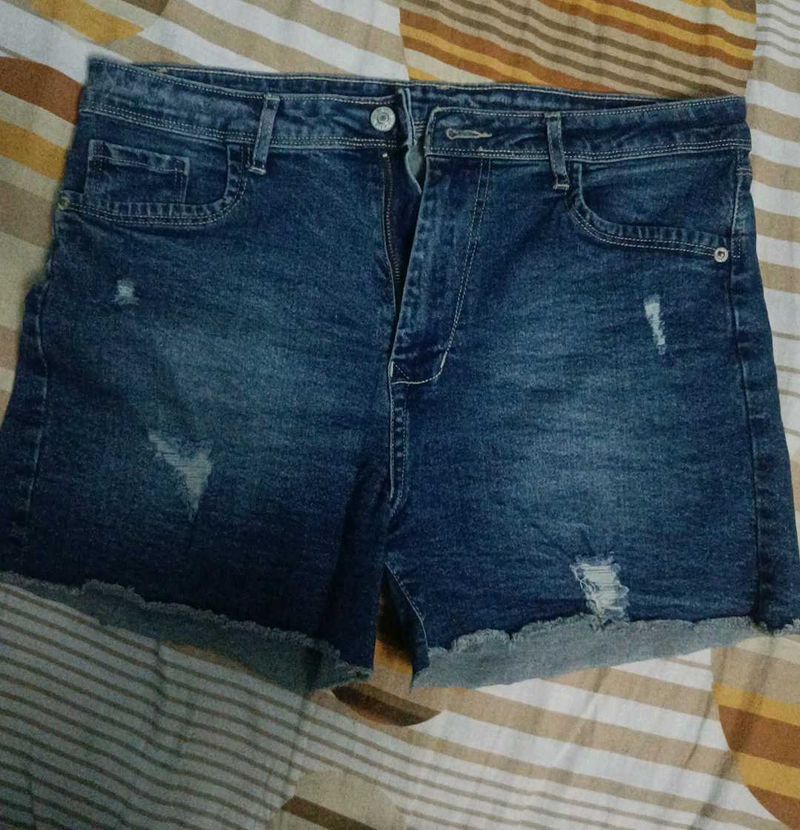 Blue Denim Shorts