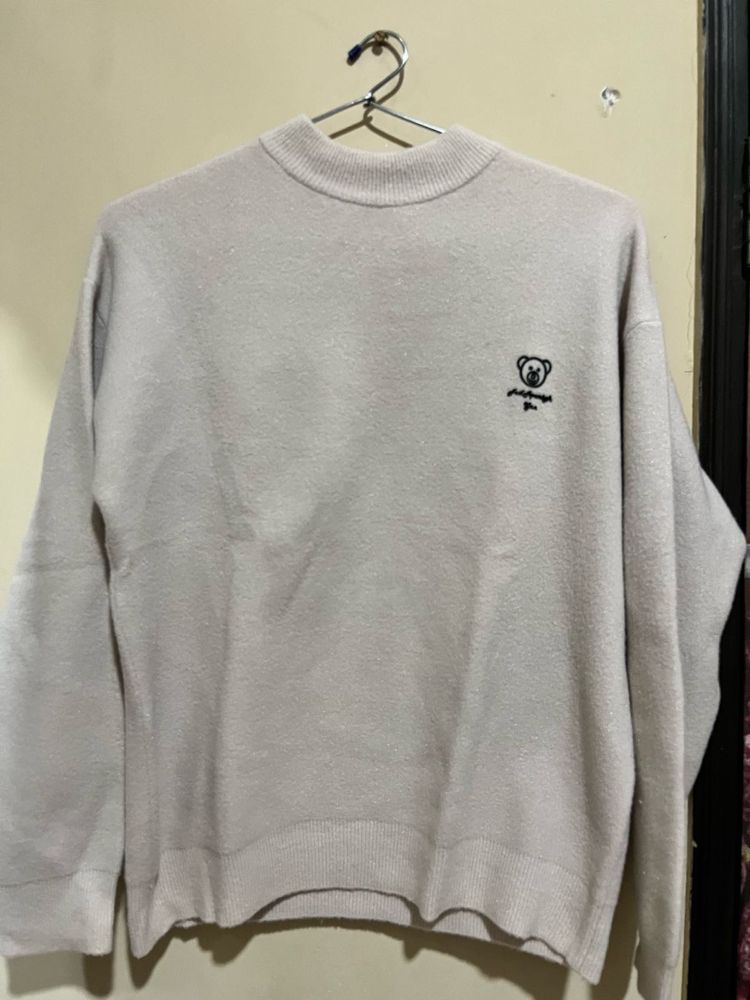 Cute Bear Embroidered Sweater