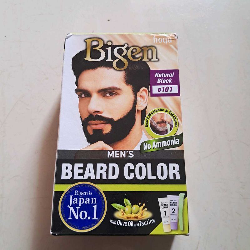 Men's Beard Natural Black Color