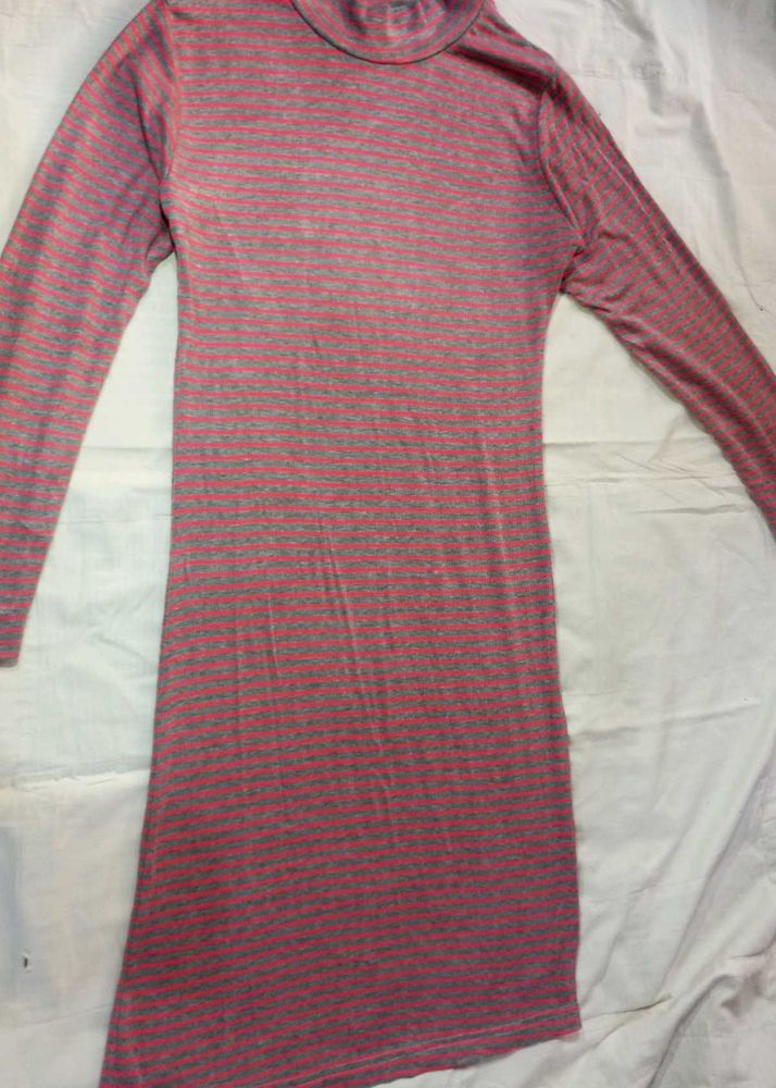 Striped Long Sleeve Dress