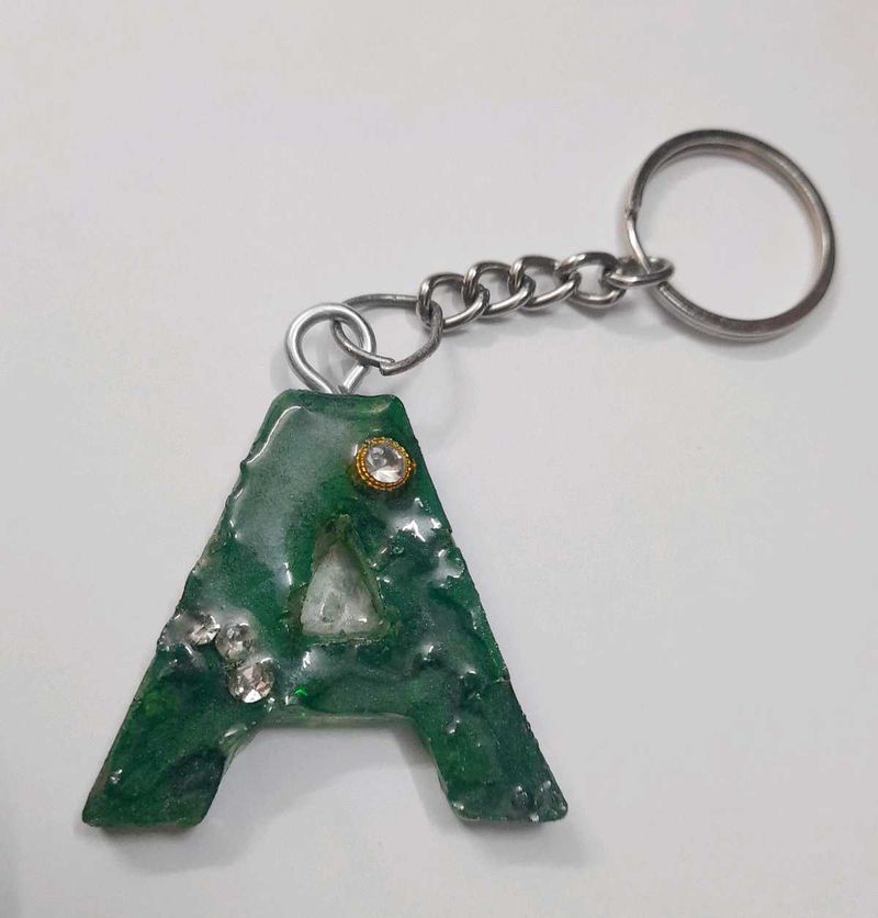 'A' Initial Keychain
