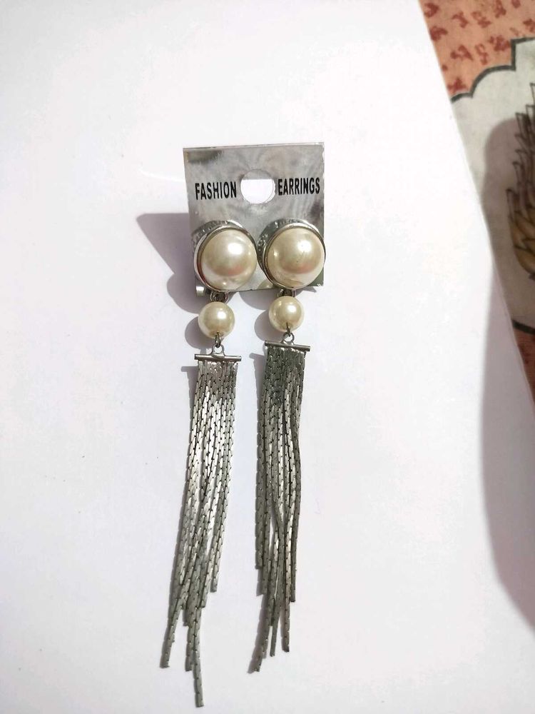 Fashion Earrings - Pearl and Tassel