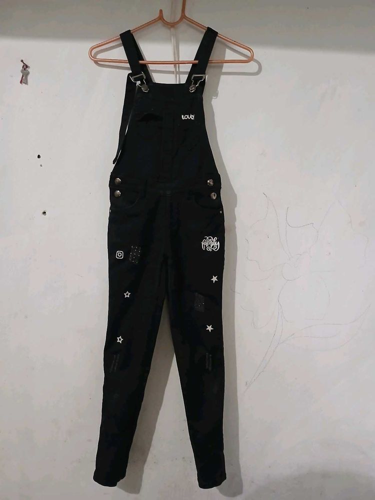 Denim Black Dungaree