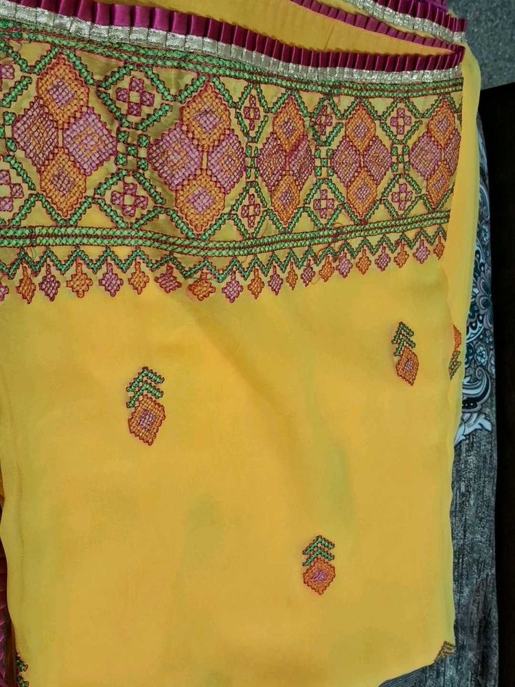 Embroidery  work  saree
