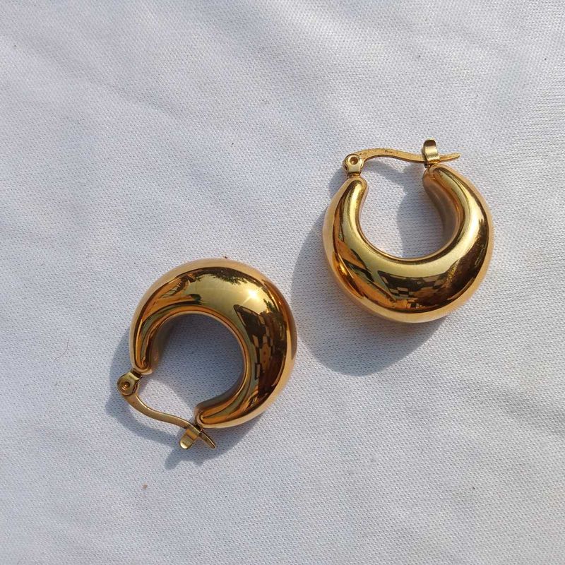 Chunky Gold Plated Hoop