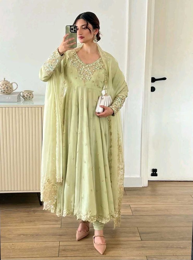 New Standard Beautiful Pakistani Gown Dress Inpote