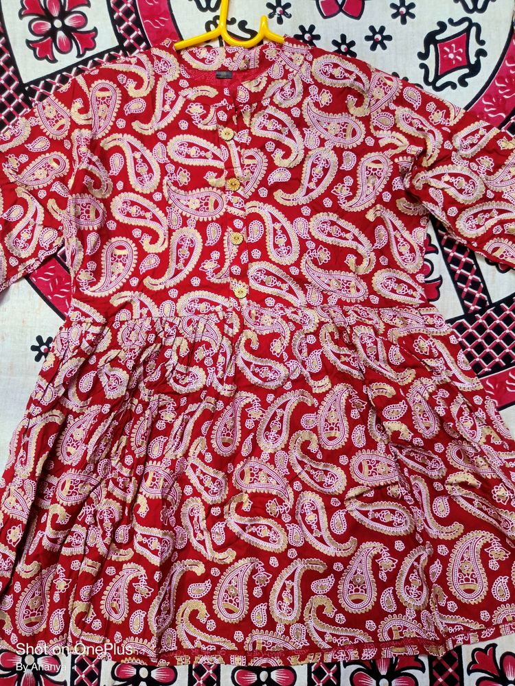JAYRA TEXTILE Casual Printed Women Maroon Top