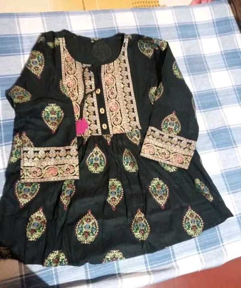 Elegant Black Embroidered Top