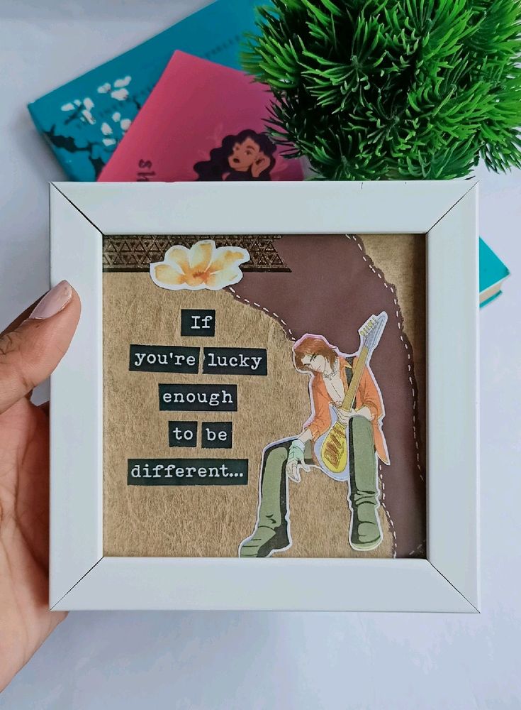 Anime Journaling White Frame Desk Buddy