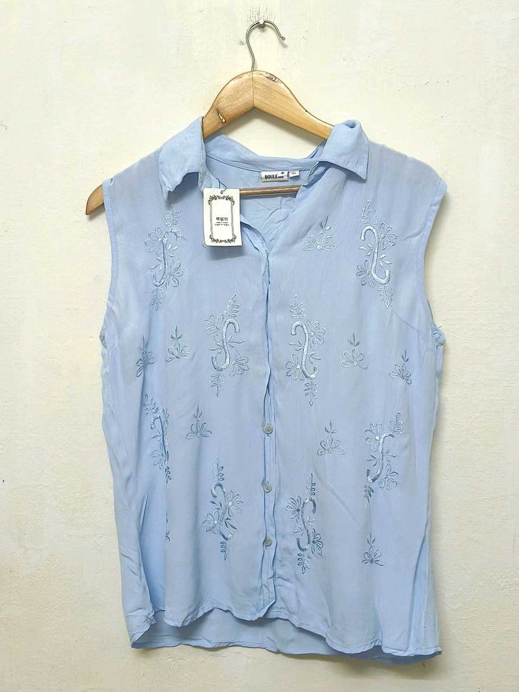 Trendy New Light Blue Top For Women