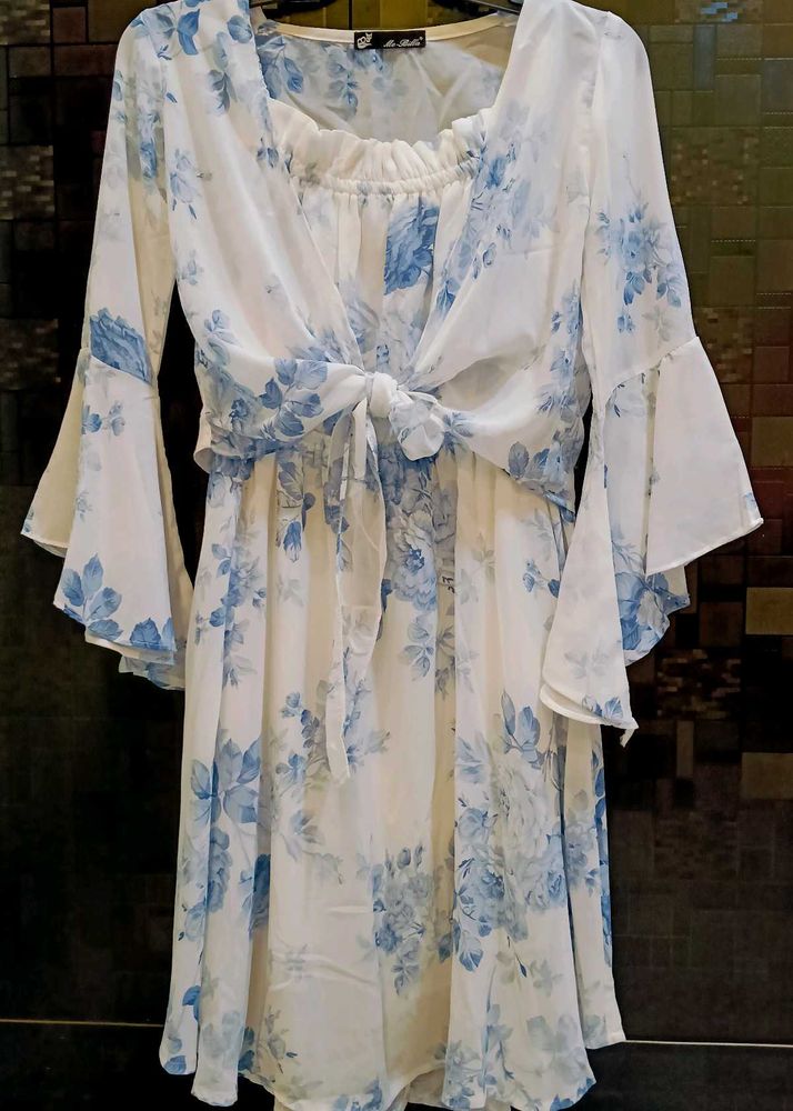 Floral Print Tie-Front Dress