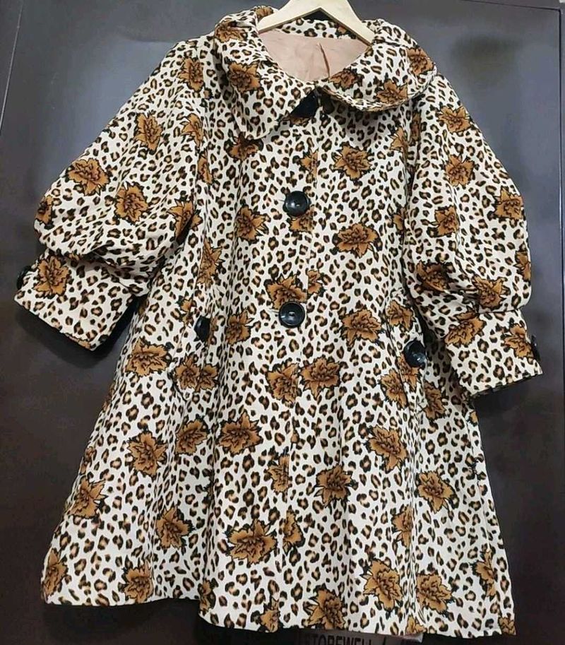 Brown🟤 Floral Print Winter Top Tunic For 38 Bust
