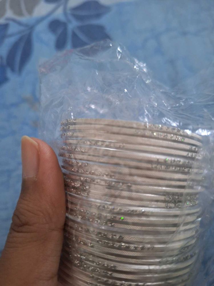 Silver Trendy Bangles (2 Dozen)