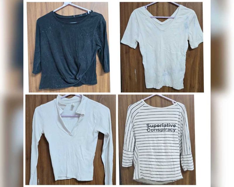 Combo Of Stylish Women’s Tops – Black &amp; White
