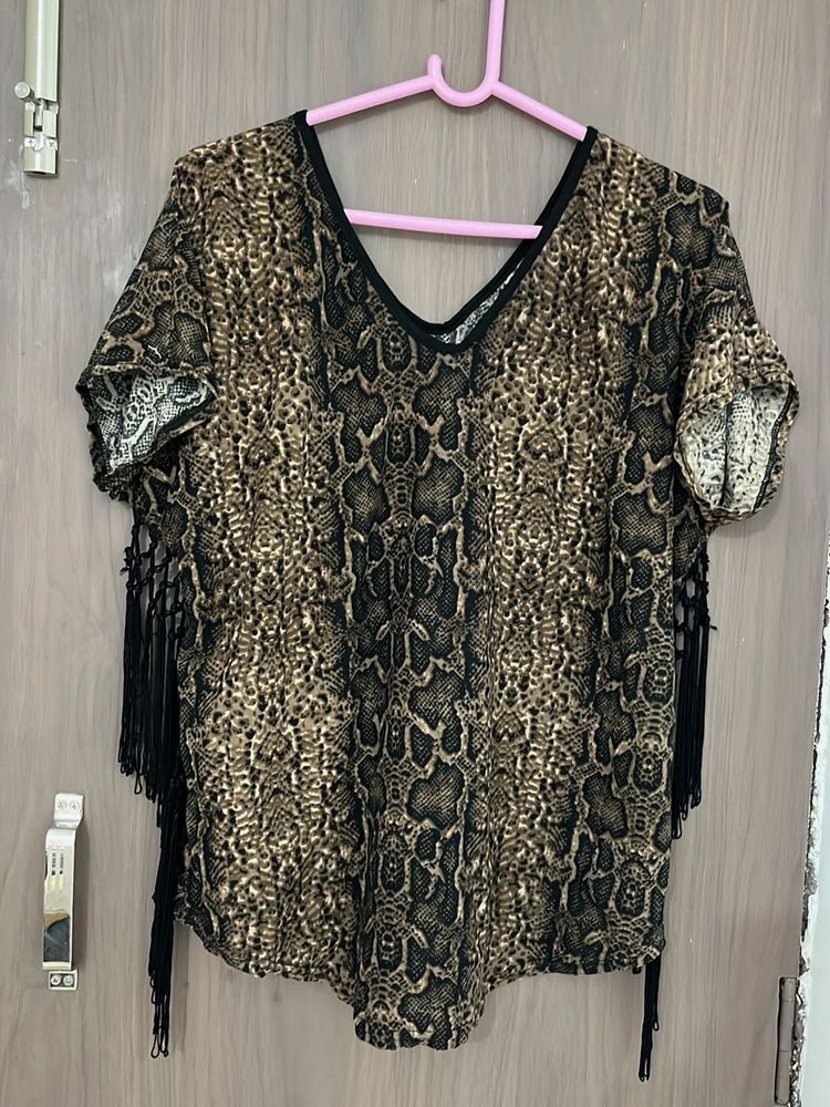 New Animal Print Designer Top For L Or Xl