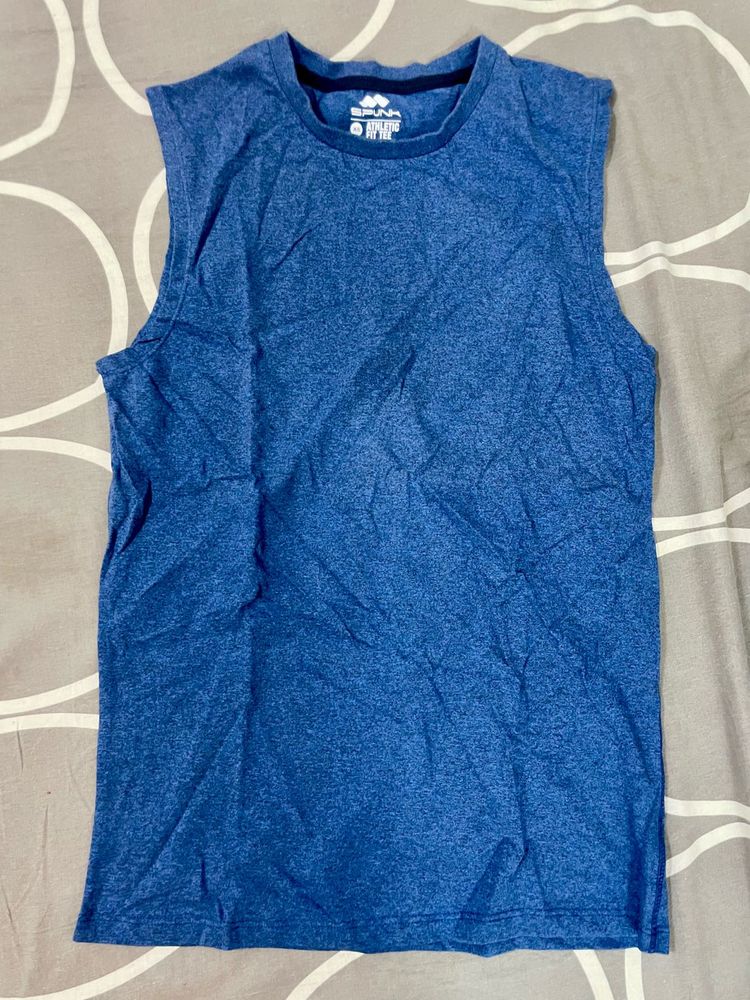 Blue Athletic Sleeveless Tee