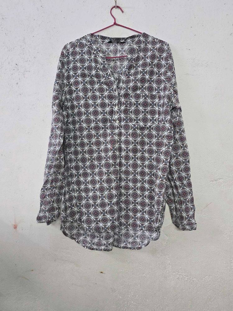 Patterned Blouse - Long Sleeve