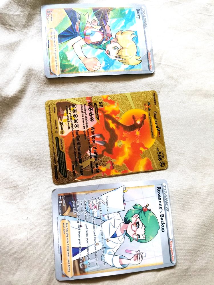 2 Pokemon Cards + 1 Golden Card Combo