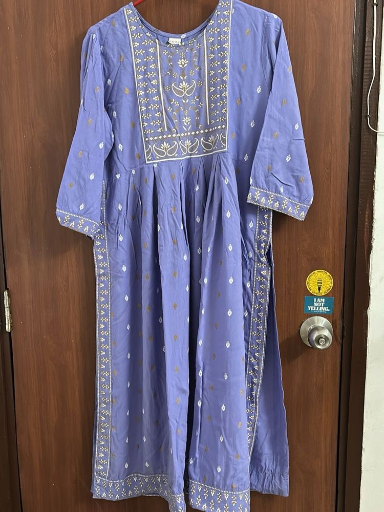 Lavender Printed Kurti