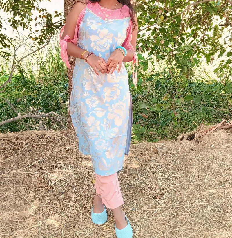 Pastel Floral Kurta Set