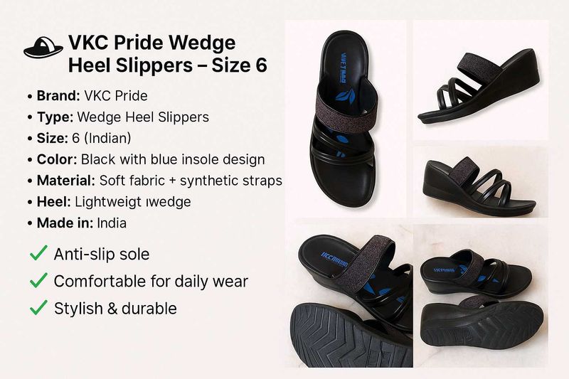 VKC Pride Wedge Heel Slippers