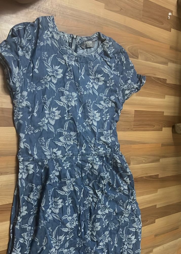 Floral Denim Dress