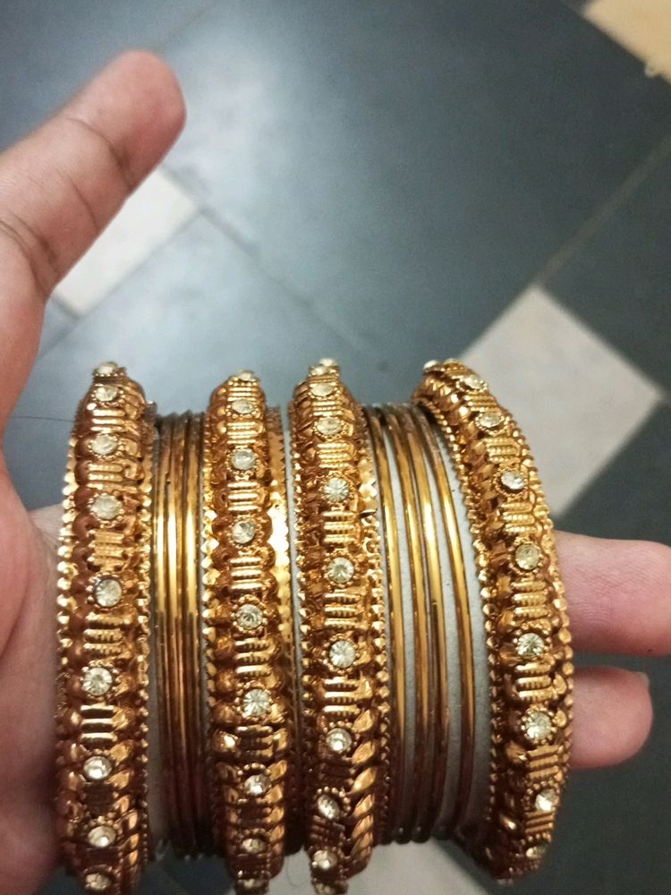 Traditional Gold Colour Bangles Set