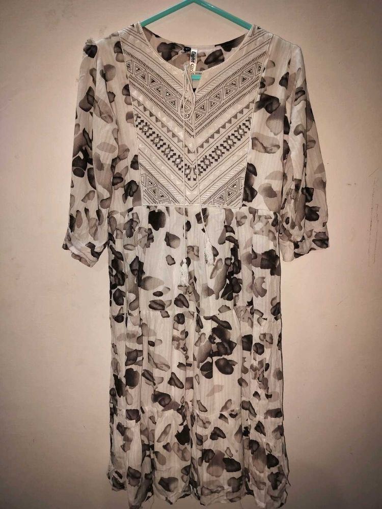 Floral Print Bohemian Midi Dress