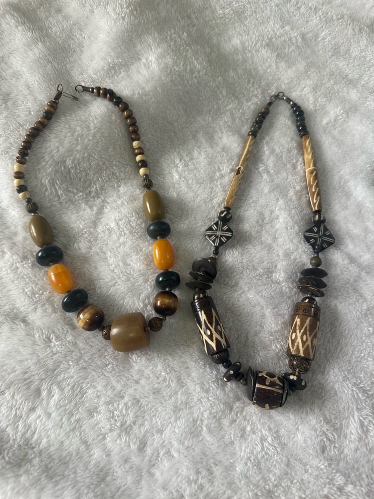Bohemian Wooden Neckpiece