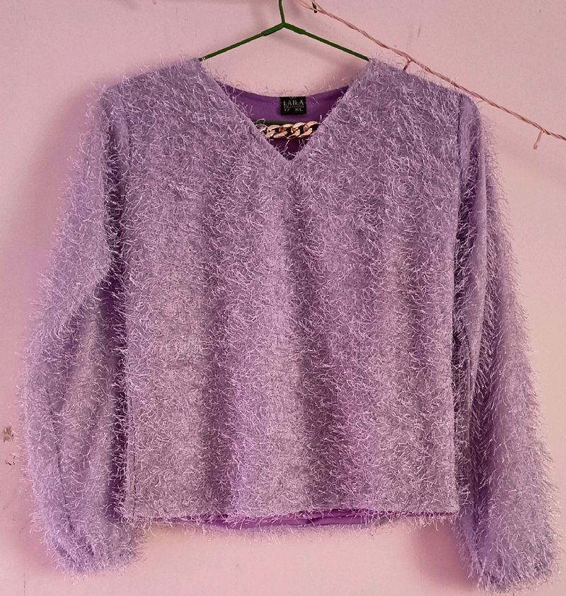 Faux Fur Pullover
