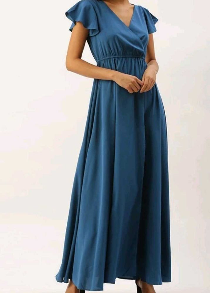 Elegant Blue Maxi Dress