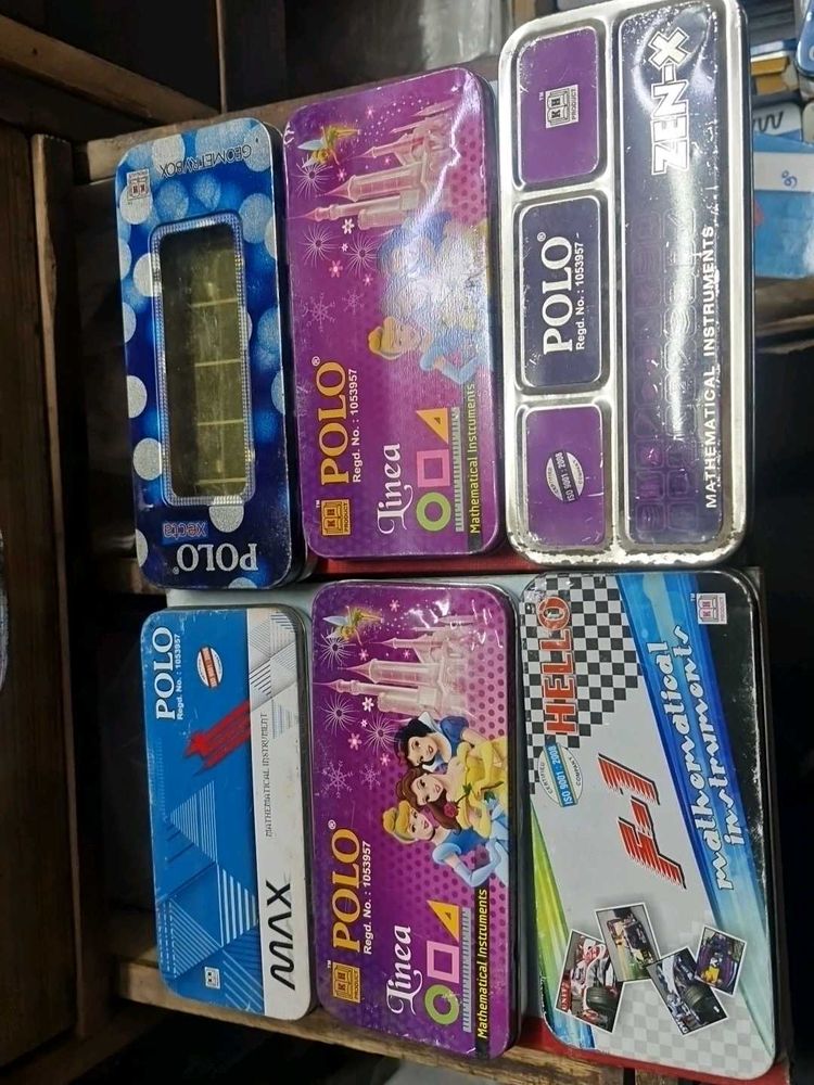 Vintage Polo Pencil Cases 6 Pcs Lot