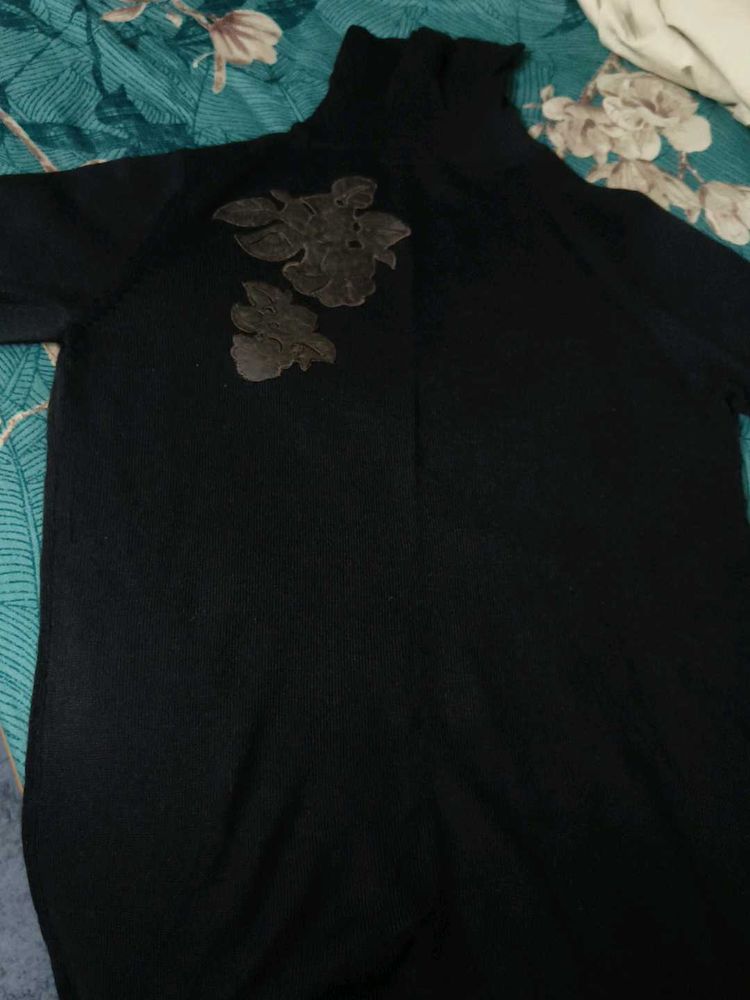 Elegant Black Turtleneck Sweater