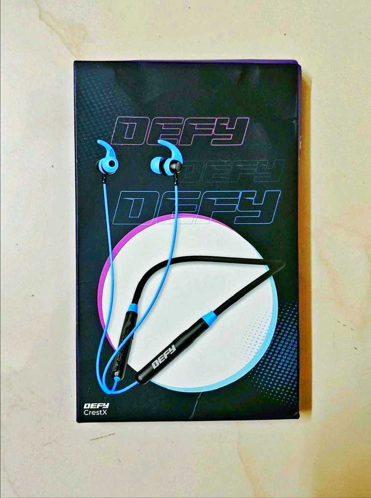 Defy CrestX Bluetooth Neckband | 16 Hrs Playback