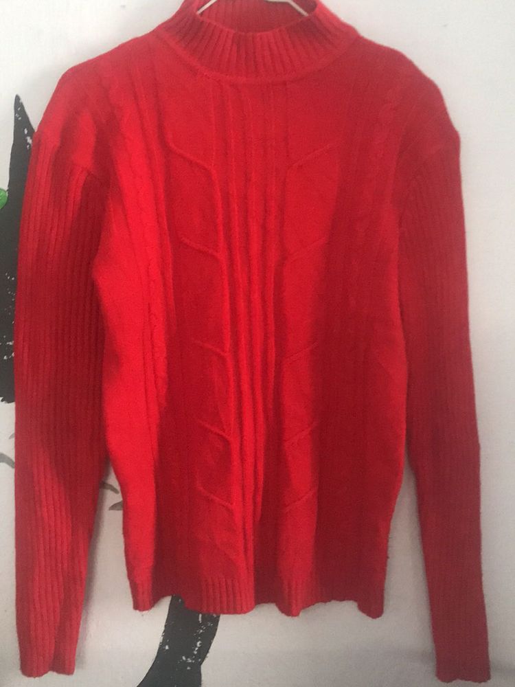 Red Turtleneck Sweater