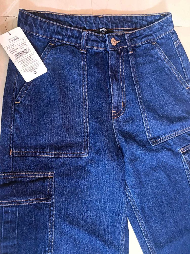 shein brand new with tag cargo jeans women