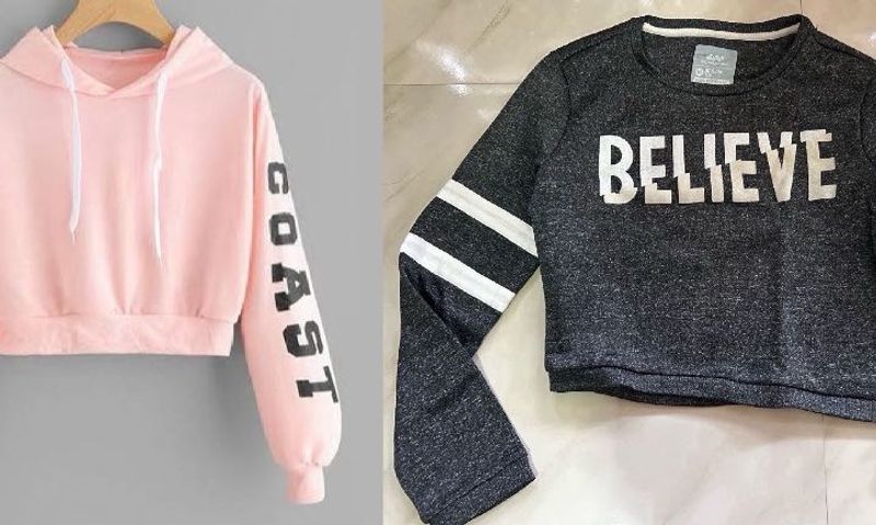 Crop Top Sweatshirts (Combo of 2)
