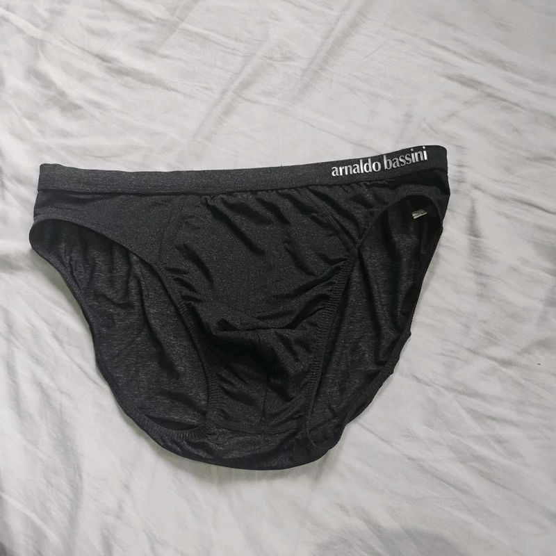Arnaldo Bassini Black Silky Briefs