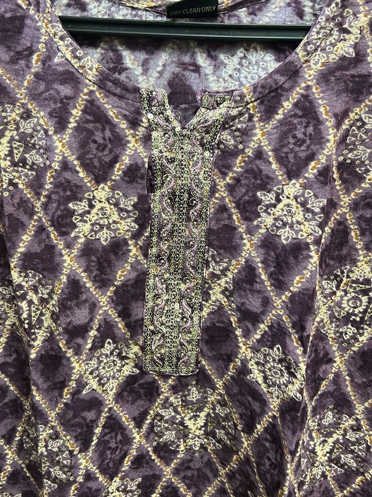 Elegant Purple Kurta
