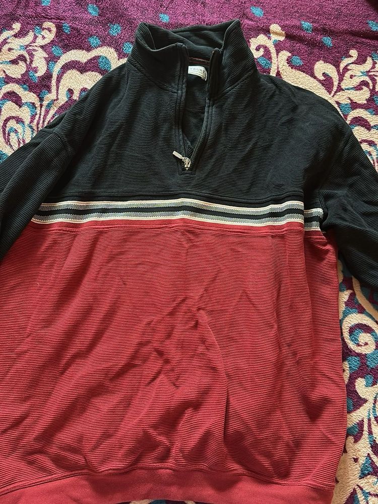 Striped Quarter-Zip Pullover