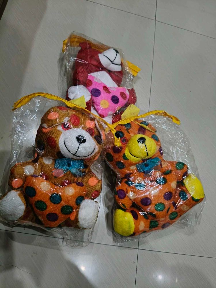 3 Cute Plush Animal Toys