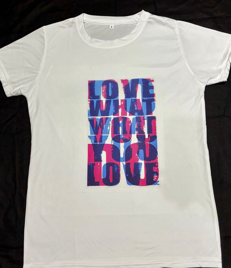 White Graphic Print T-Shirt