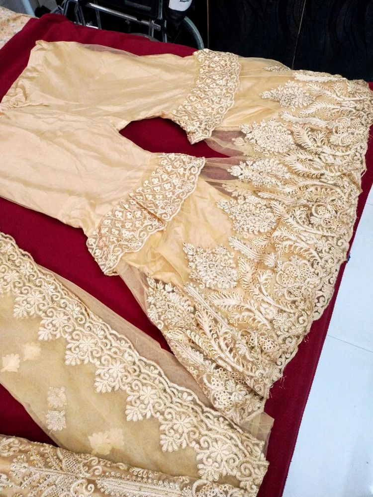 full work dress with double flared Bottom and wor