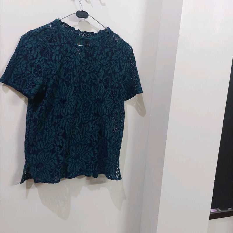 Lace Mock Neck Top